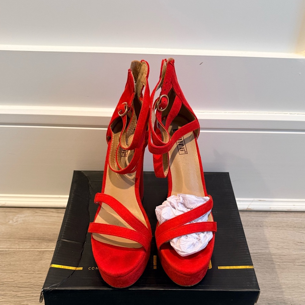 Elegant Red Women's Heels